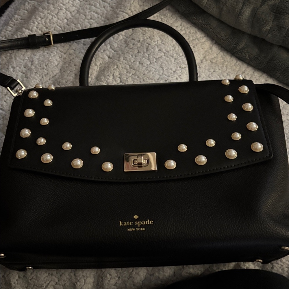 Kate Spade New York Serrano Place leather Pearl Dorina Satchel.